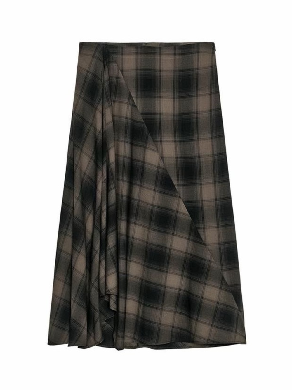 Zara Plaid Midi Skirt Size S